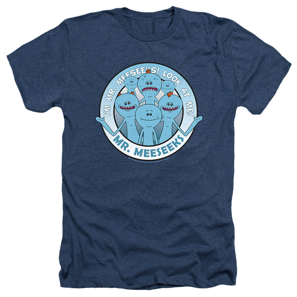 Rick And Morty Mr Meeseeks Heather Mens T Shirt Navy