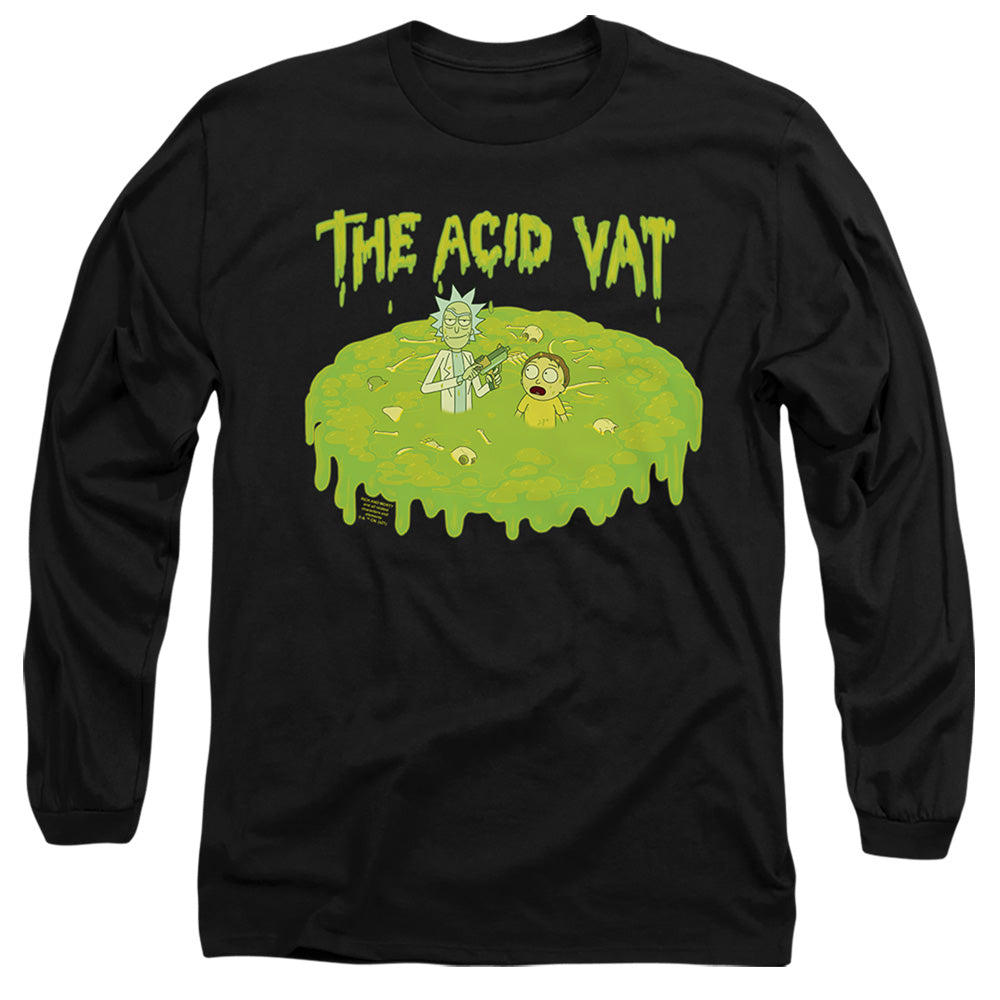 Rick And Morty The Acid Vat Mens Long Sleeve Shirt Black Officially Licensed