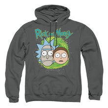 Load image into Gallery viewer, Rick And Morty Floating Heads Mens Hoodie Charcoal
