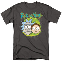 Load image into Gallery viewer, Rick And Morty Floating Heads Mens T Shirt Charcoal
