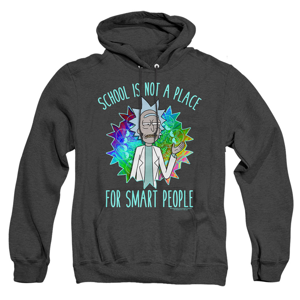 Rick And Morty School Heather Mens Hoodie Black