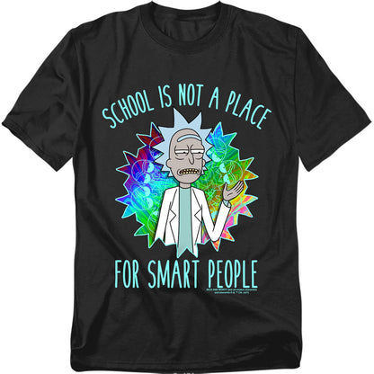 Rick And Morty School Mens T Shirt Black