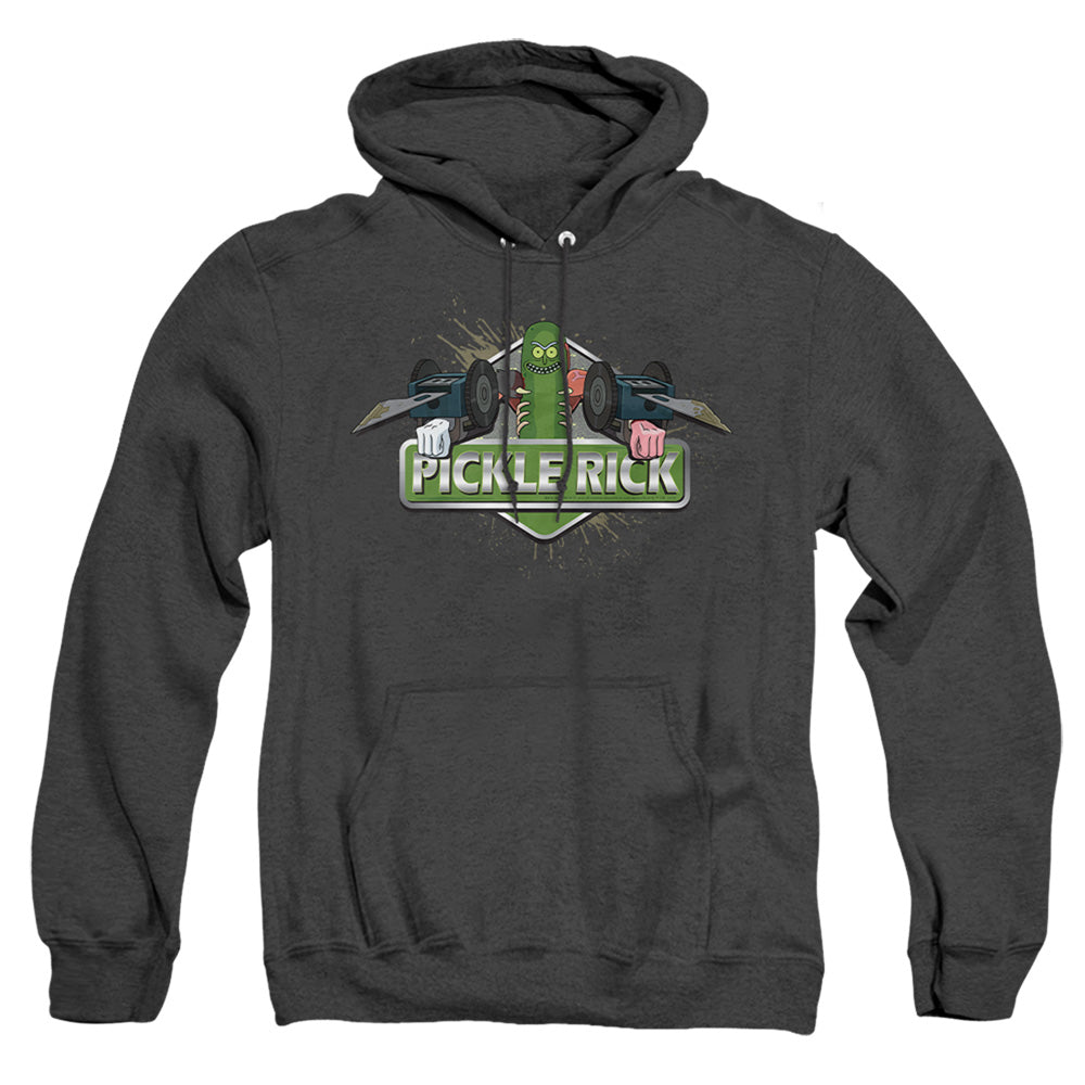 Rick And Morty Pickle Rick Heather Mens Hoodie Black