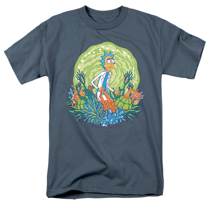 Rick And Morty Ricktanical Rick Mens T Shirt Slate