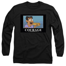 Load image into Gallery viewer, Rick And Morty Courage Poster Mens Long Sleeve Shirt Black Officially Licensed
