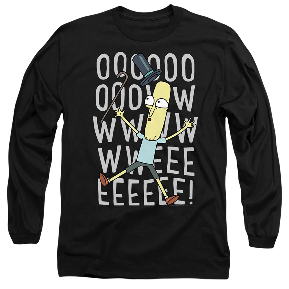 Rick And Morty Oowweeeee Mens Long Sleeve Shirt Black Officially Licensed