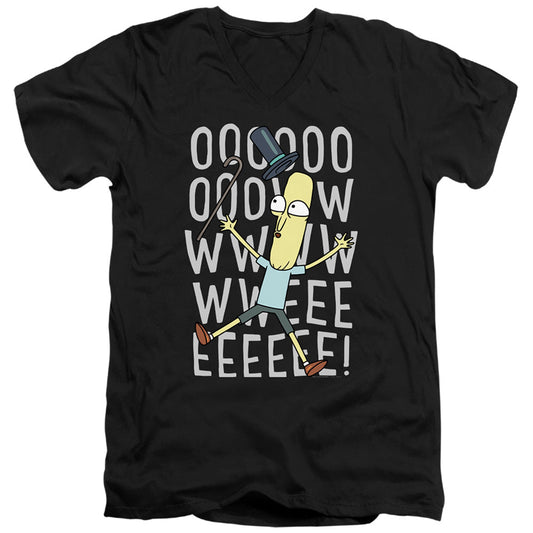 Rick And Morty Oowweeeee Mens Slim Fit V-Neck T Shirt Black