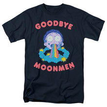 Load image into Gallery viewer, Rick And Morty Goodbye Moonmen Mens T Shirt Navy
