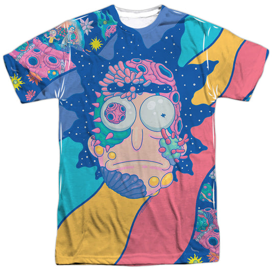 Rick And Morty Goodbye Mens Poly Crew T Shirt White