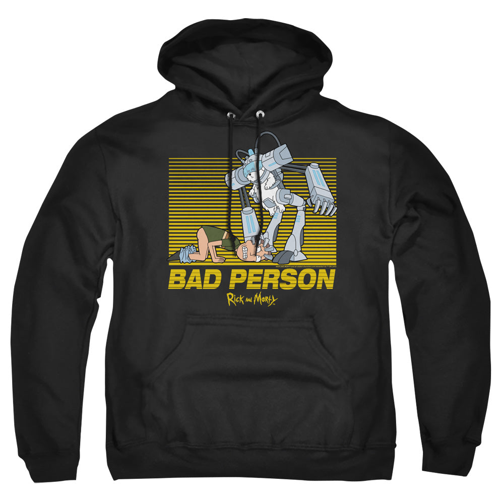 Rick And Morty Bad Person Mens Hoodie Black