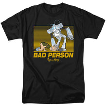 Load image into Gallery viewer, Rick And Morty Bad Person Mens T Shirt Black
