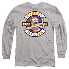 Load image into Gallery viewer, Rick And Morty Carp En All Them Diems Mens Long Sleeve Shirt Athletic Heather Officially Licensed
