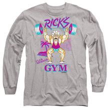 Load image into Gallery viewer, Rick And Morty Ricks Gym Mens Long Sleeve Shirt Athletic Heather Officially Licensed
