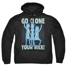 Load image into Gallery viewer, Rick And Morty Go Clone Your Rick Mens Hoodie Black
