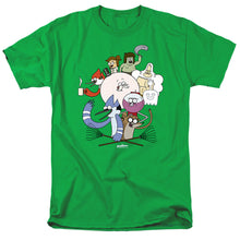 Load image into Gallery viewer, Regular Show Regular Cast Mens T Shirt Kelly Green
