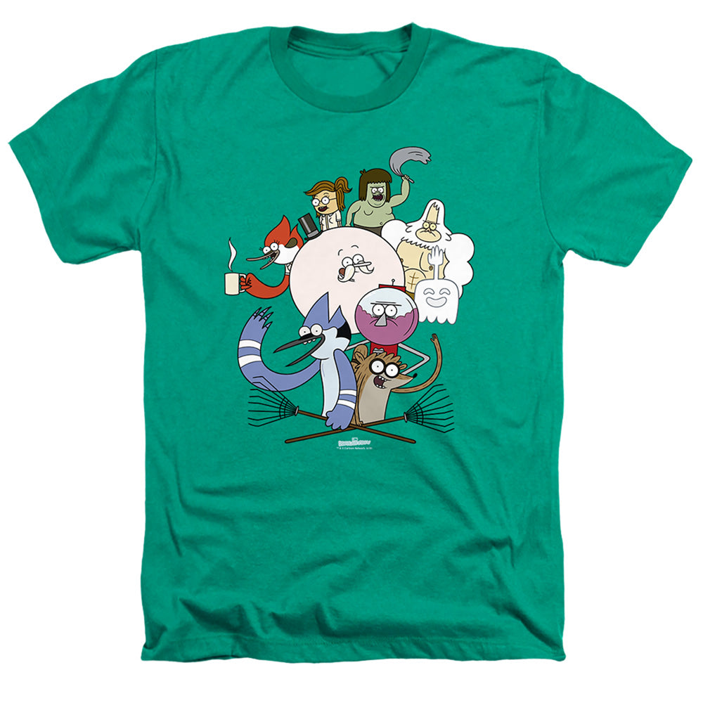 Regular Show Regular Cast Heather Mens T Shirt Kelly Green