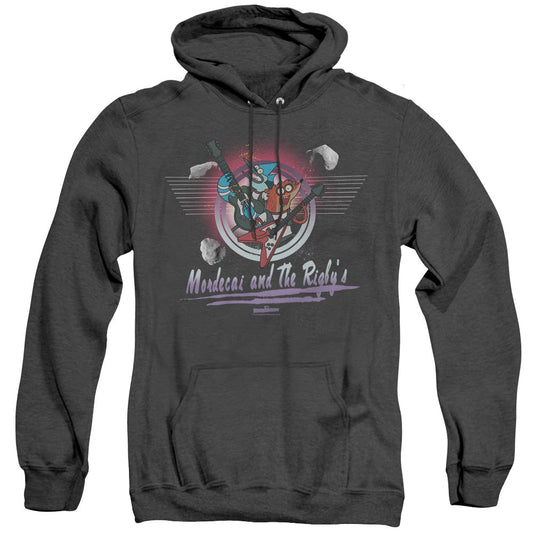 The Regular Show Mordecai & the Rigbys Heather Mens Hoodie Black