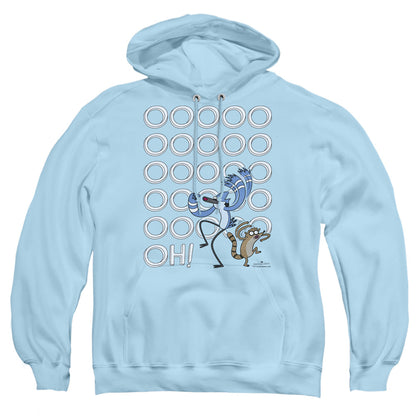 The Regular Show Oooooh Mens Hoodie Light Blue