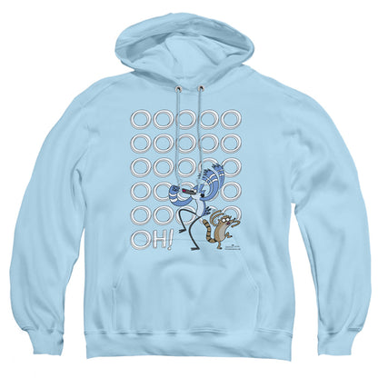 The Regular Show Oooooh Mens Hoodie Light Blue