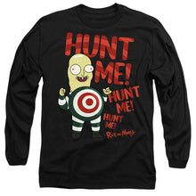 Load image into Gallery viewer, Rick And Morty Hunt Me Mens Long Sleeve Shirt Black Officially Licensed
