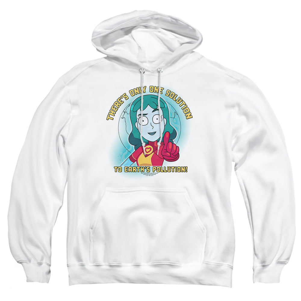 Rick And Morty Planetina Mens Hoodie White