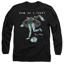 Load image into Gallery viewer, Rick And Morty How Do I Look? Mens Long Sleeve Shirt Black Officially Licensed
