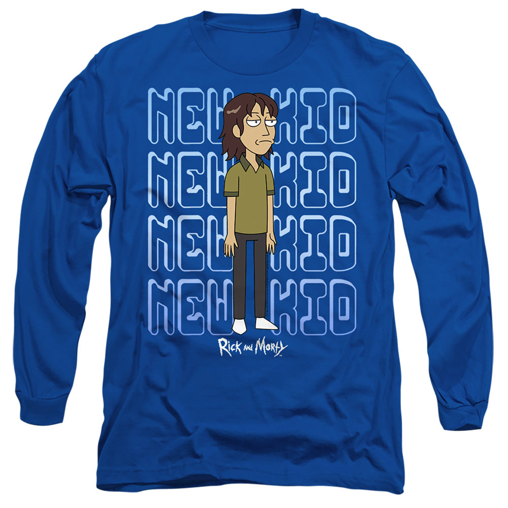 Rick And Morty Bruce Chutback Mens Long Sleeve Shirt Royal Blue