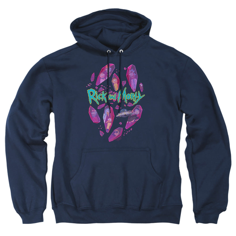 Rick And Morty Death Crystal Futures Mens Hoodie Navy