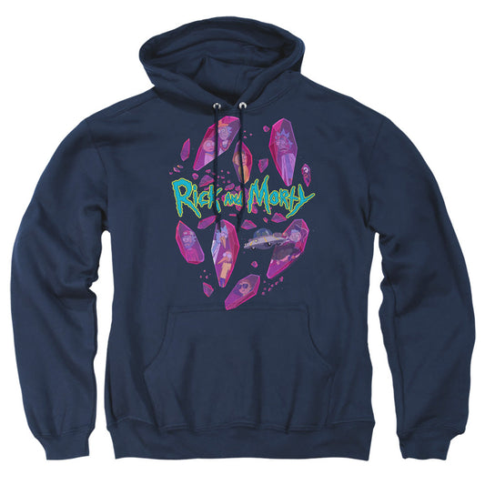 Rick And Morty Death Crystal Futures Mens Hoodie Navy