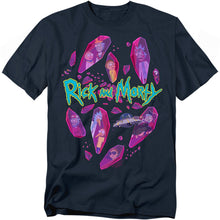 Load image into Gallery viewer, Rick And Morty Death Crystal Futures Mens T Shirt Navy
