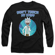 Load image into Gallery viewer, Rick And Morty Don&#39;T Touch Mens Long Sleeve Shirt Black Officially Licensed
