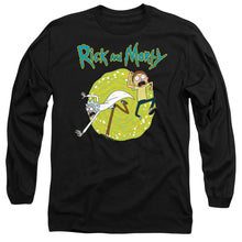 Load image into Gallery viewer, Rick And Morty Portal Mens Long Sleeve Shirt Black Officially Licensed
