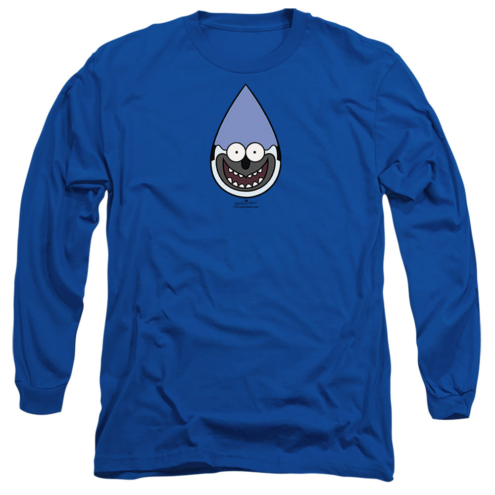 Regular Show Mordecai Mens Long Sleeve Shirt Royal Officially Licensed