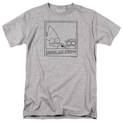 Regular Show Poloroid Mens T Shirt Athletic Heather