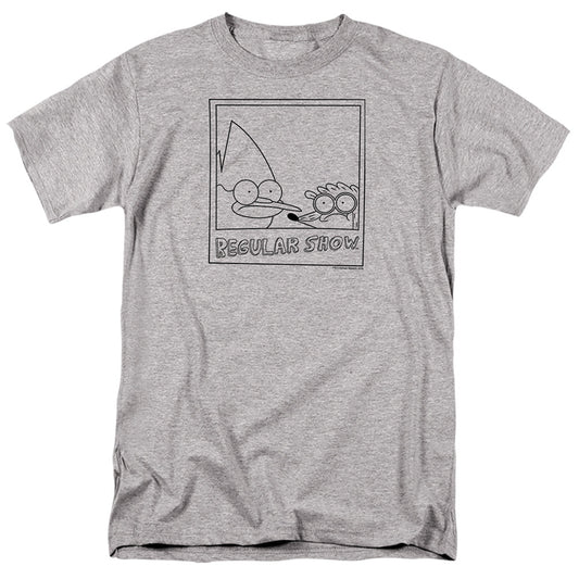 Regular Show Poloroid Mens T Shirt Athletic Heather