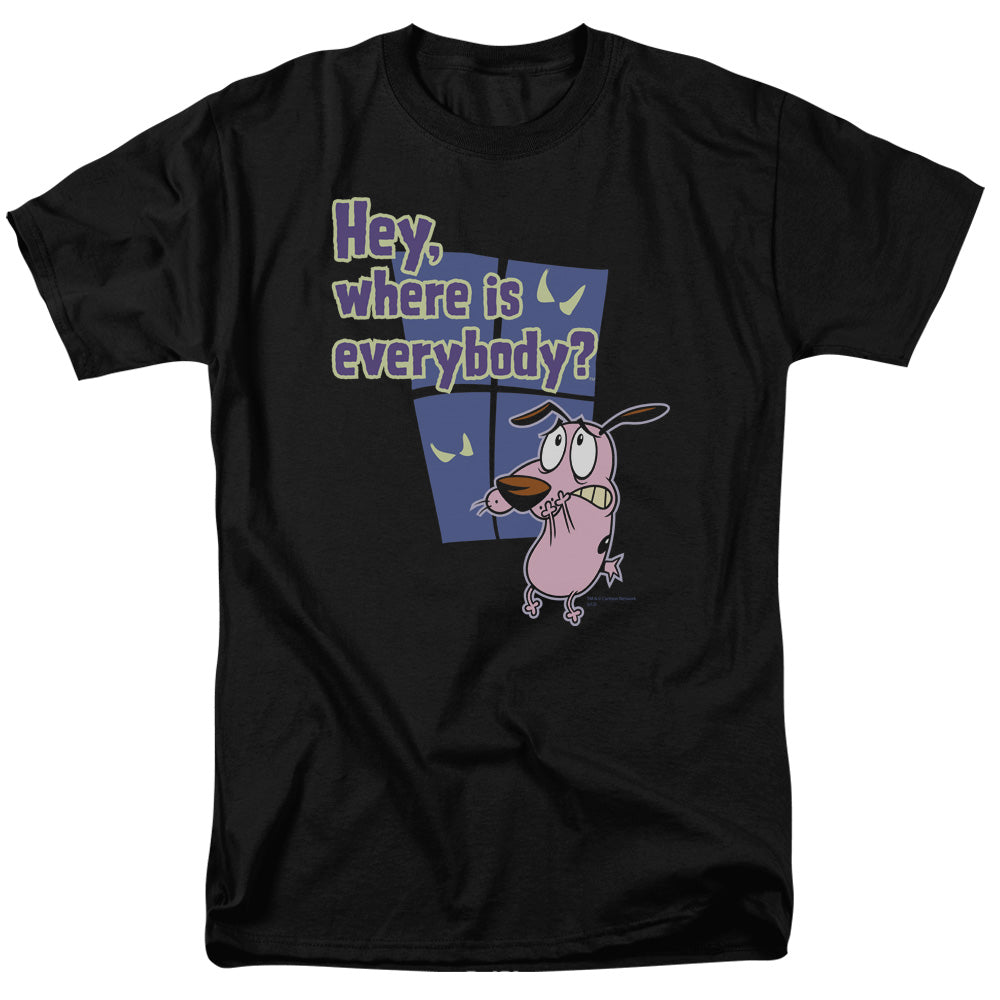 Courage Where Is Everybody Mens T Shirt Black