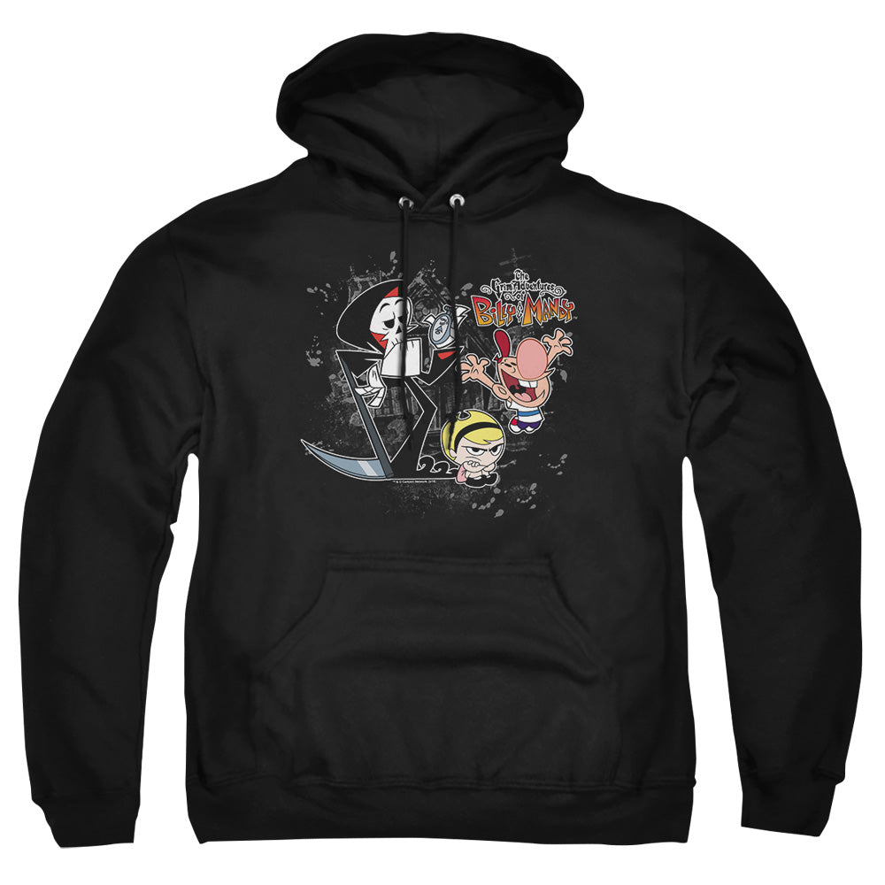 Billy & Mandy Splatter Cast Mens Hoodie Black