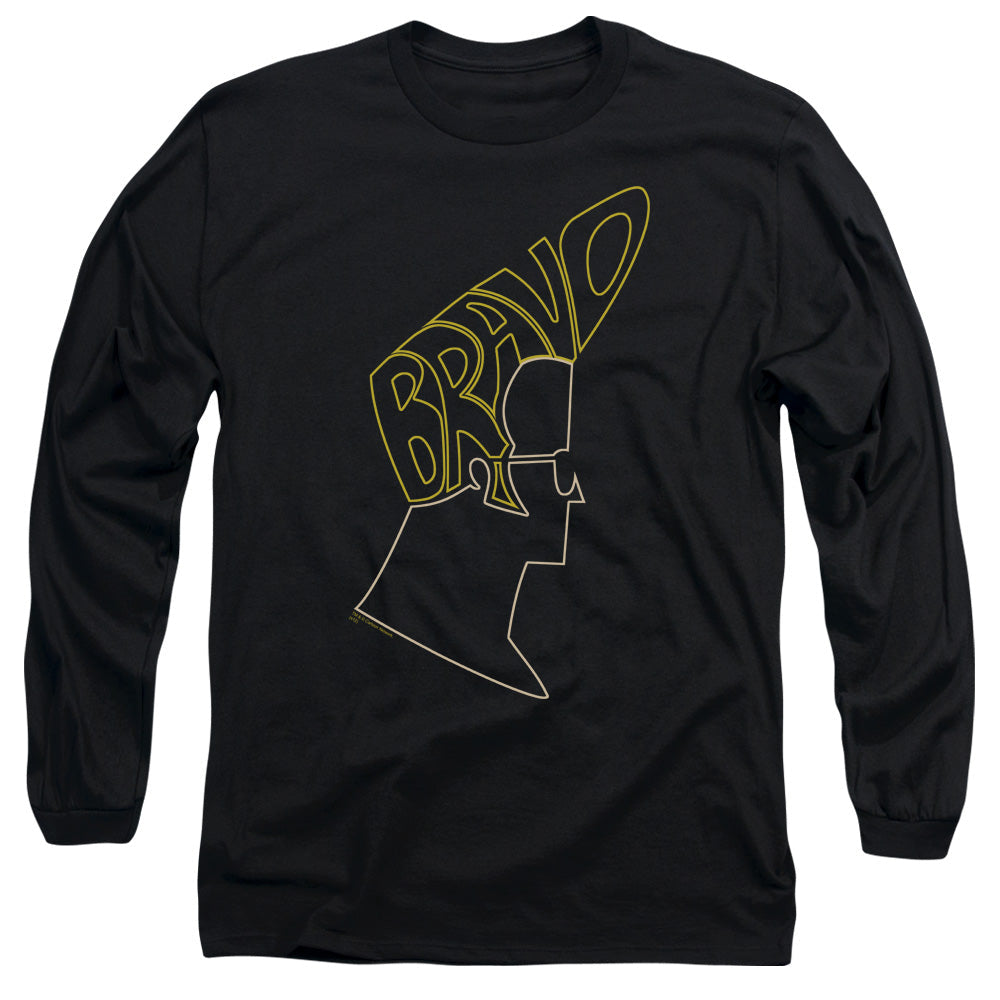 Johnny Bravo Bravo Hair Mens Long Sleeve Shirt Black