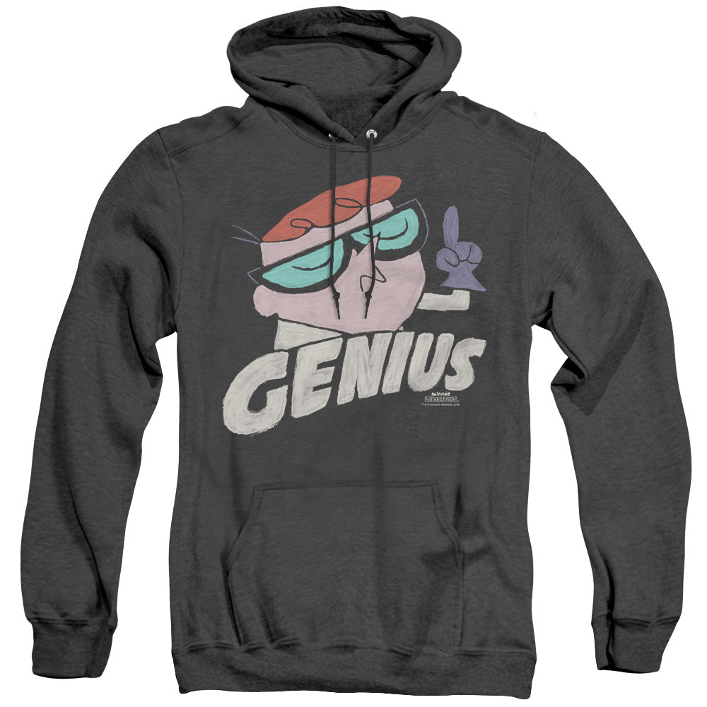 Dexters Laboratory Genius Heather Mens Hoodie Black