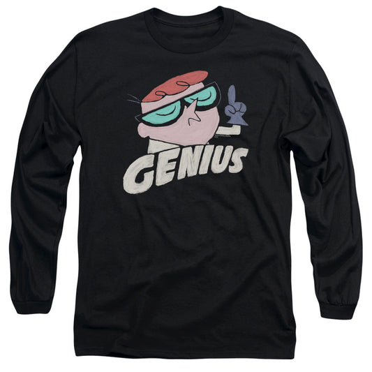 Dexters Laboratory Genius Mens Long Sleeve Shirt Black