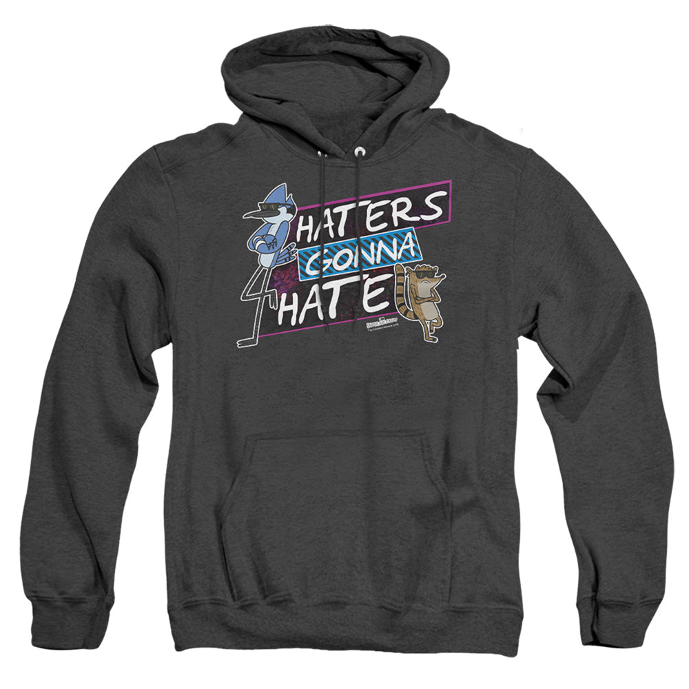 Regular Show Haters Gonna Hate Heather Mens Hoodie Black