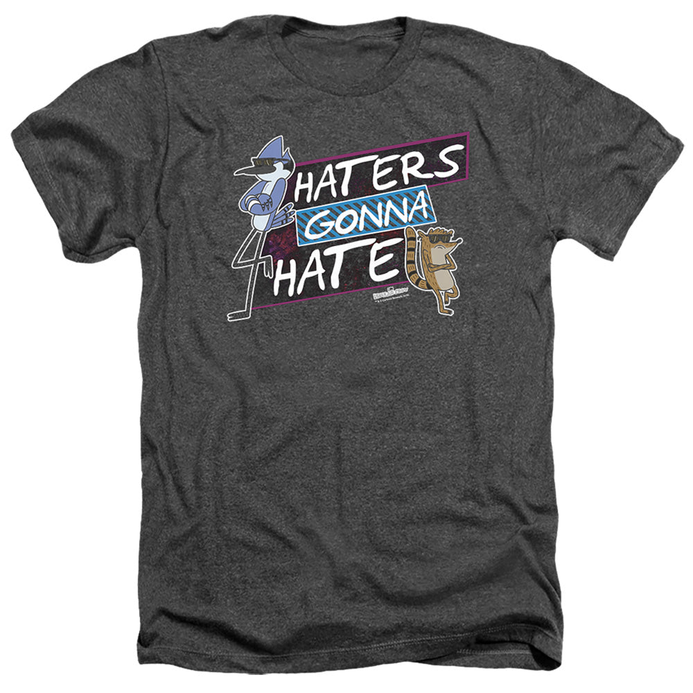 Regular Show Haters Gonna Hate Heather Mens T Shirt Black