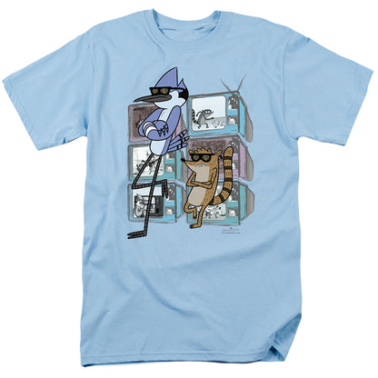 Regular Show Tv Too Cool Mens T Shirt Light Blue