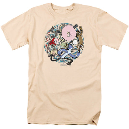 Regular Show Strange Circle Mens T Shirt Cream
