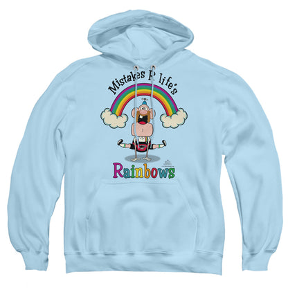 Uncle Grandpa Lifes Rainbows Mens Hoodie Light Blue