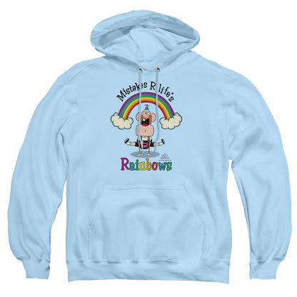 Uncle Grandpa Lifes Rainbows Mens Hoodie Light Blue