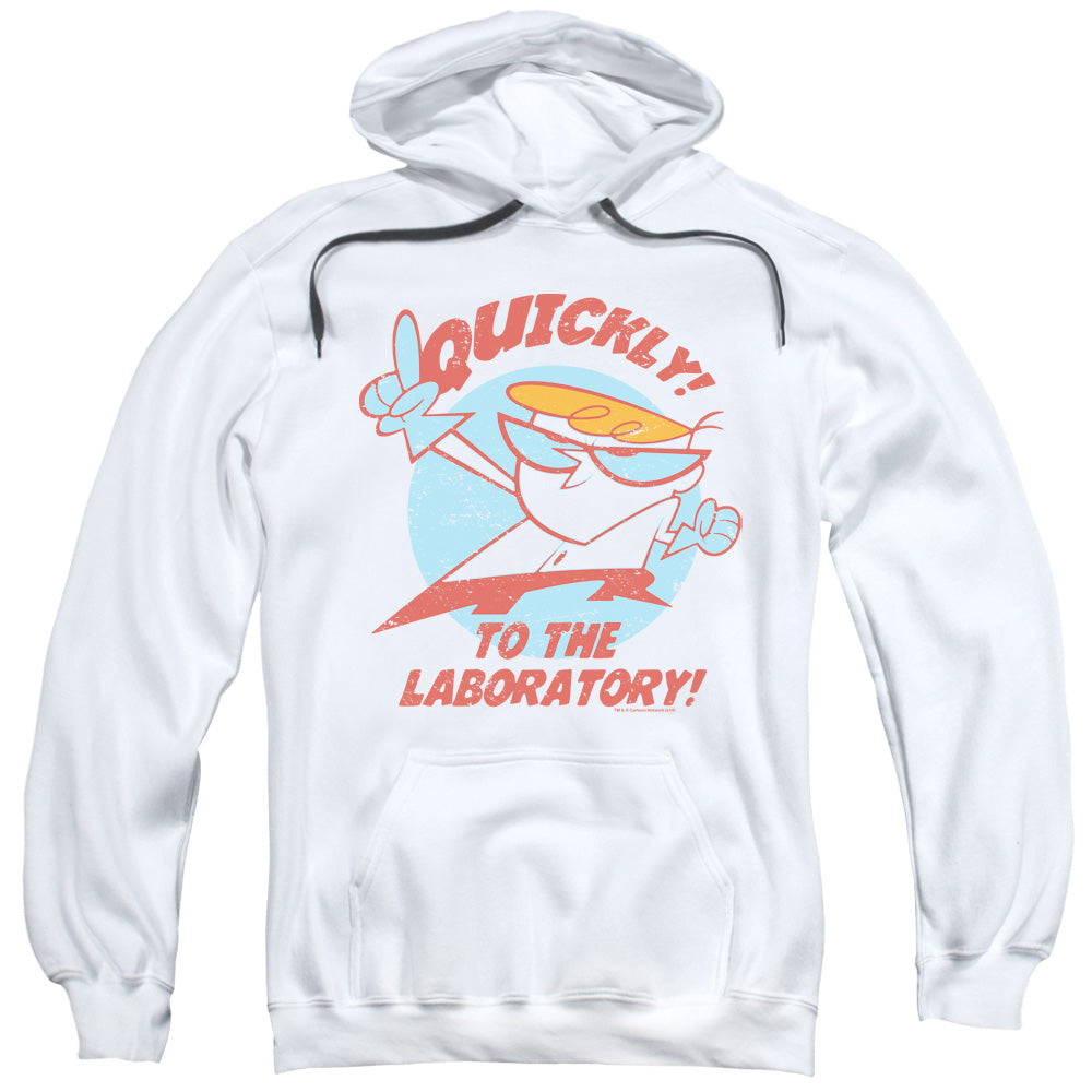 Dexters Laboratory Quickly Mens Hoodie White