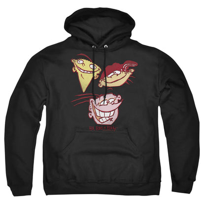 Ed Edd Eddy Three Heads Mens Hoodie Black