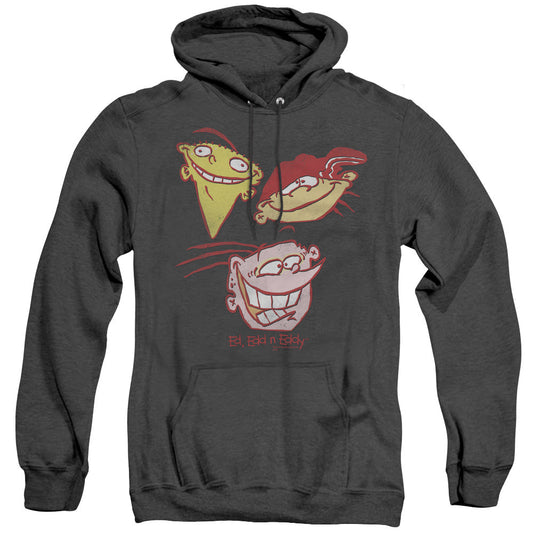 Ed Edd Eddy Three Heads Heather Mens Hoodie Black
