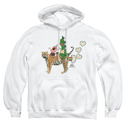 Uncle Grandpa Fart Hearts Mens Hoodie White
